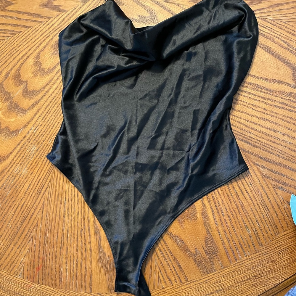 Revamped satin bodysuit